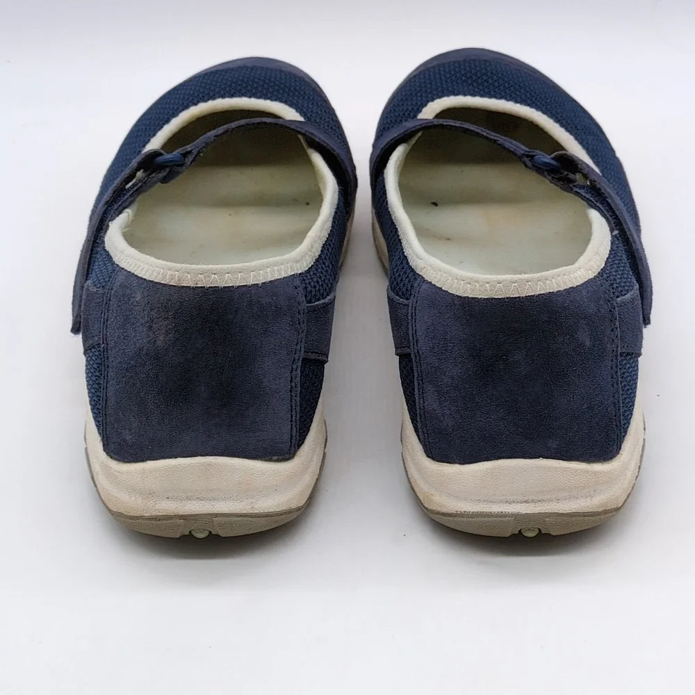 Duluth Trading Co Shoes Womens Blue 9.5‎ Leather Mary Jane Hook Loop Comfort